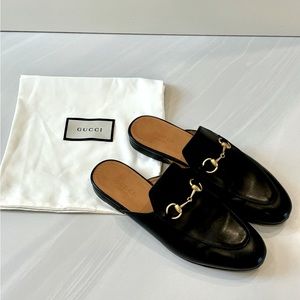 GUCCI WOMEN’S PRINCETON LEATHER SLIPPER / MULE, SIZE 36